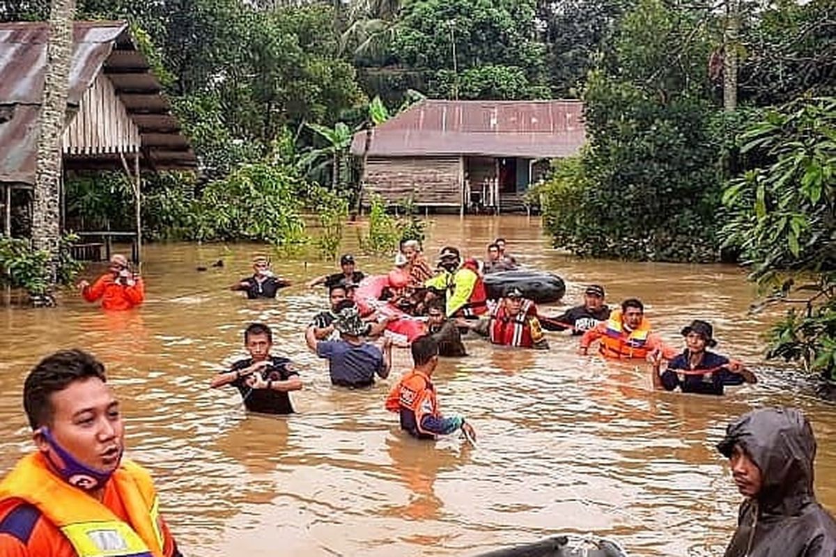 Rentetan kejadian banjir di Kabupaten Banjar Kalsel Tahun 2021